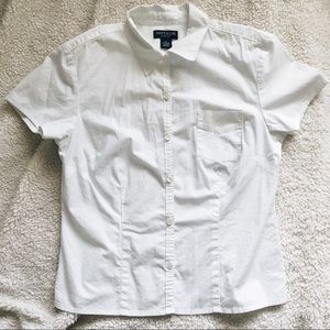 ANN TAYLOR WHITE BUTTON DOWN